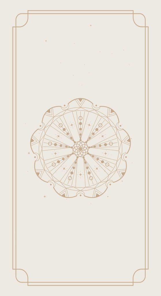 A back of a tarot card.